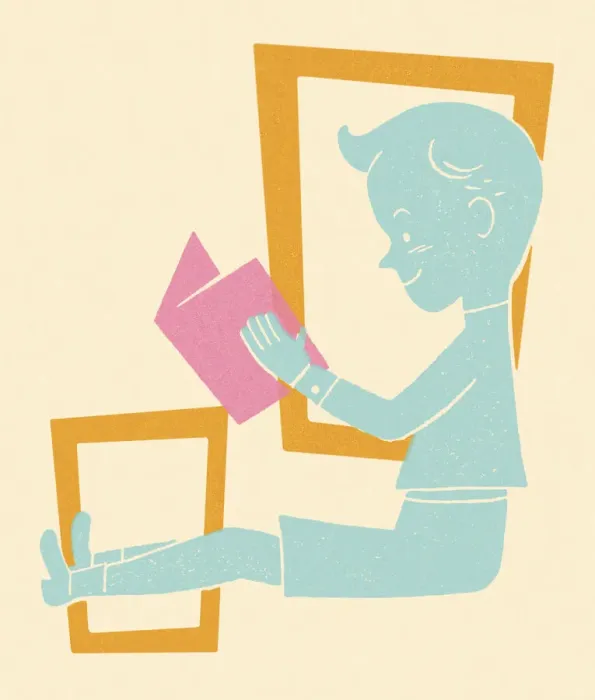 Framed Print : Boy Reading