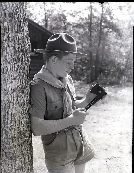 Framed Print : Boy Scout Holding Official Hatchet Framed Print : Boy Scout Holding Official Hatchet