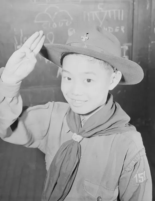 Framed Print : Boy Scout Saluting Framed Print : Boy Scout Saluting