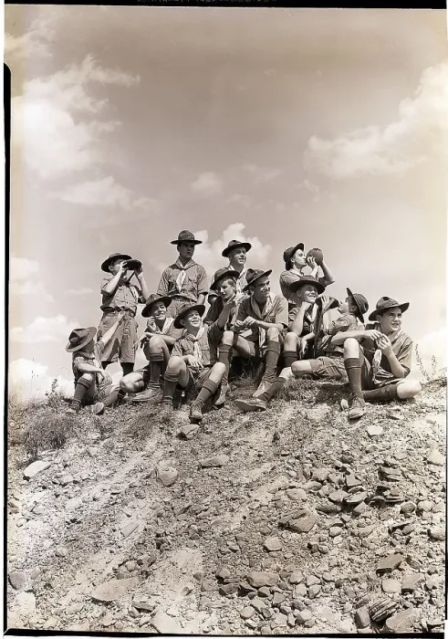 Framed Print : Boy Scouts on Hill Framed Print : Boy Scouts on Hill