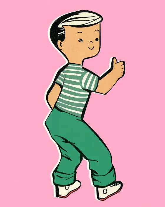 Framed Print : Boy with Thumbs Up