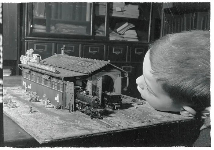 Framed Print : Boy with Toy Building Framed Print : Boy with Toy Building