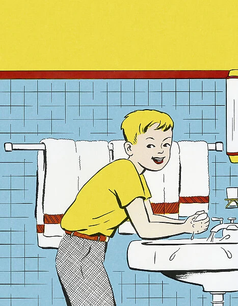 Boy Washing His Hands