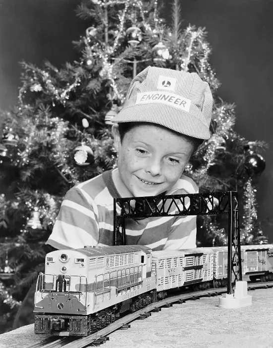 Framed Print : Boy Watching His Electric Train Framed Print : Boy Watching His Electric Train