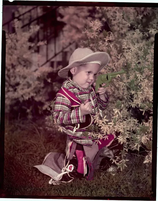 Framed Print : Boy Wearing a Cowboy Outfit Framed Print : Boy Wearing a Cowboy Outfit