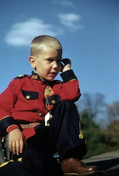 Framed Print : Boy Wears Canadian Mountie Uniform Framed Print : Boy Wears Canadian Mountie Uniform