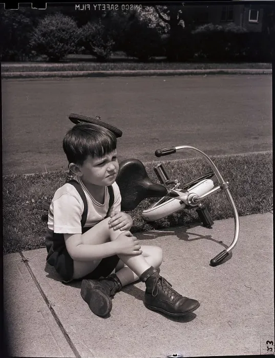 Framed Print : Boy Who Has Fallen Off Bicycle Framed Print : Boy Who Has Fallen Off Bicycle
