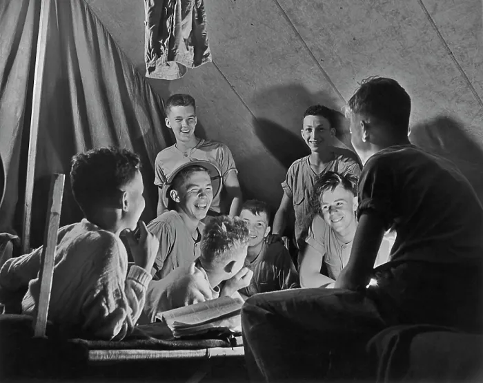 Framed Print : Boys At Camp Framed Print : Boys At Camp