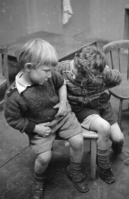 Framed Print : Two Boys On Chair Framed Print : Two Boys On Chair