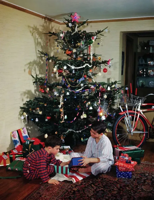 Framed Print : Boys Discussing Toy Underneath Tree Framed Print : Boys Discussing Toy Underneath Tree