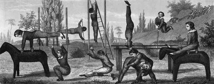 Framed Print : Boys Exercising On Outdoor Gym Equipment Framed Print : Boys Exercising On Outdoor Gym Equipment