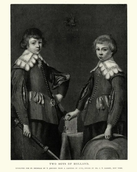 Framed Print : Two boys of Holland after the painting by Aelbert Cuyp
