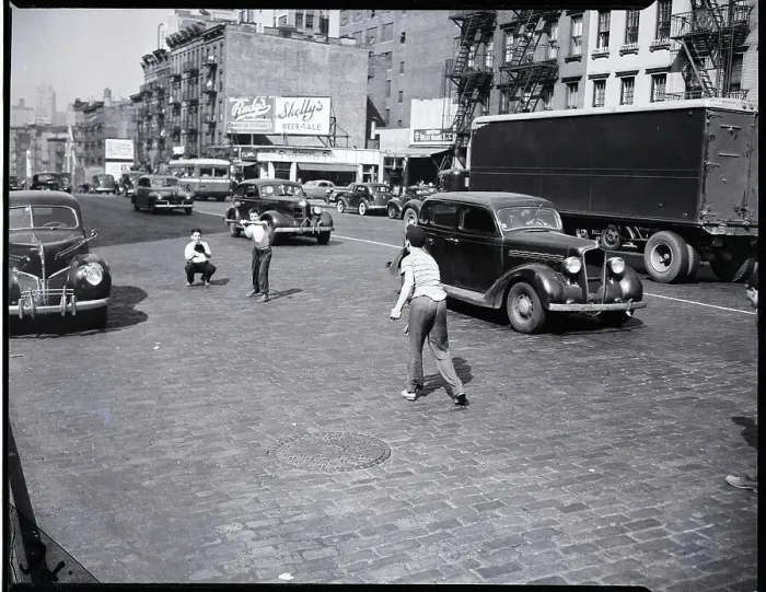 Framed Print : Boys Playing Ball In New York City Framed Print : Boys Playing Ball In New York City