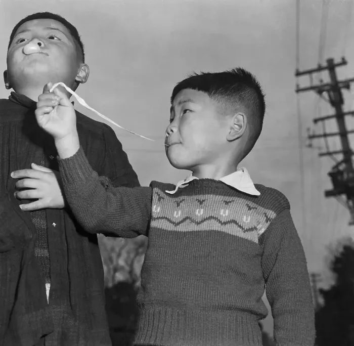 Framed Print : Boys Playing With Bubble Gum Framed Print : Boys Playing With Bubble Gum