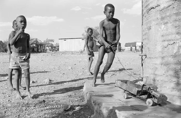 Framed Print : Boys Playing in Johannesburg Slum Framed Print : Boys Playing in Johannesburg Slum