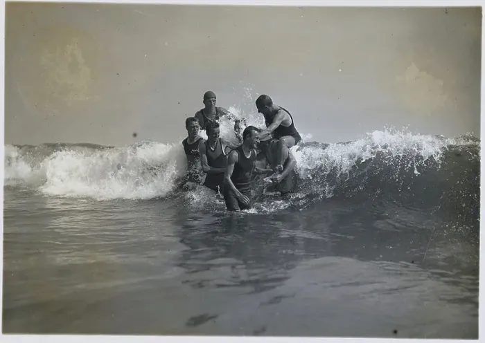 Framed Print : Boys Playing in the Waves Framed Print : Boys Playing in the Waves