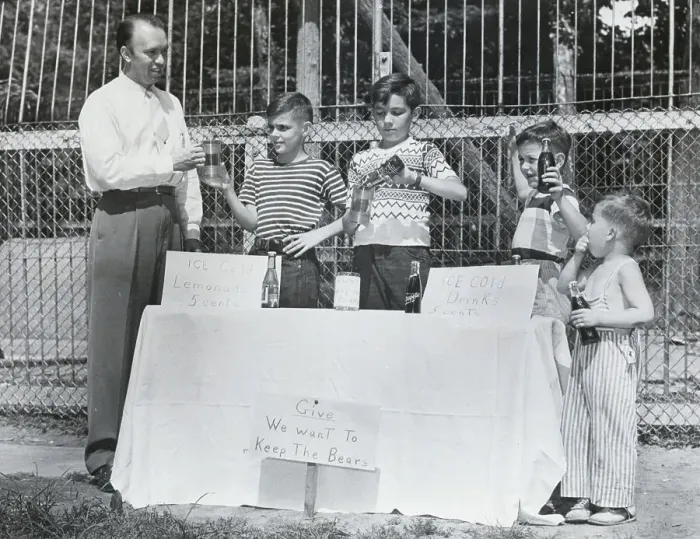 Framed Print : Boys Selling Lemonade To Raise Money Framed Print : Boys Selling Lemonade To Raise Money