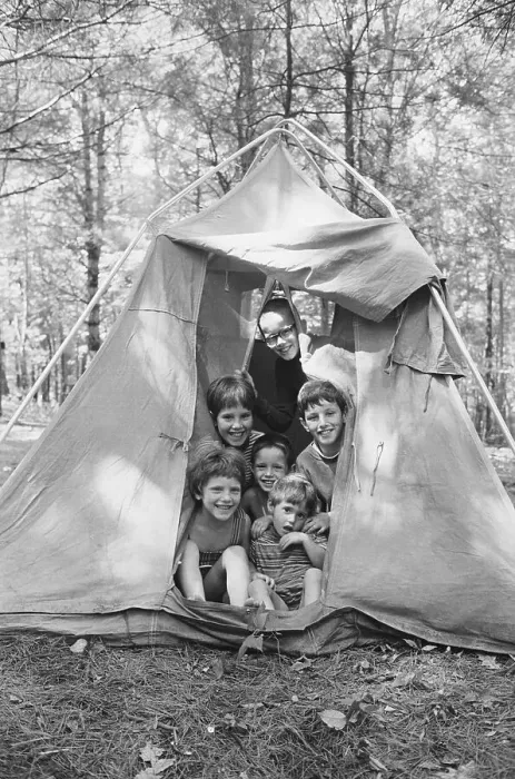 Framed Print : Boys in Tent Framed Print : Boys in Tent