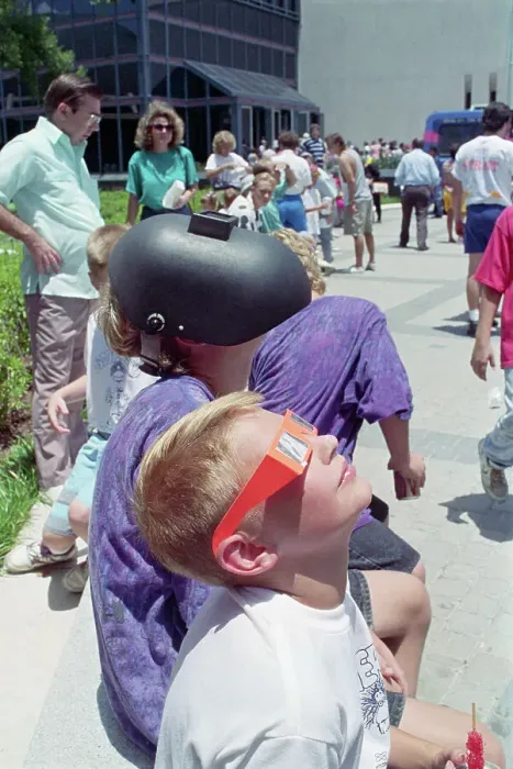 Framed Print : Boys Watching a Solar Eclipse Framed Print : Boys Watching a Solar Eclipse