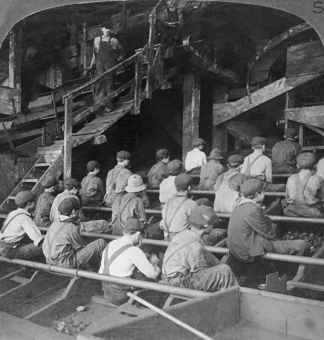 Framed Print : Boys Working in a Coal Mine Framed Print : Boys Working in a Coal Mine