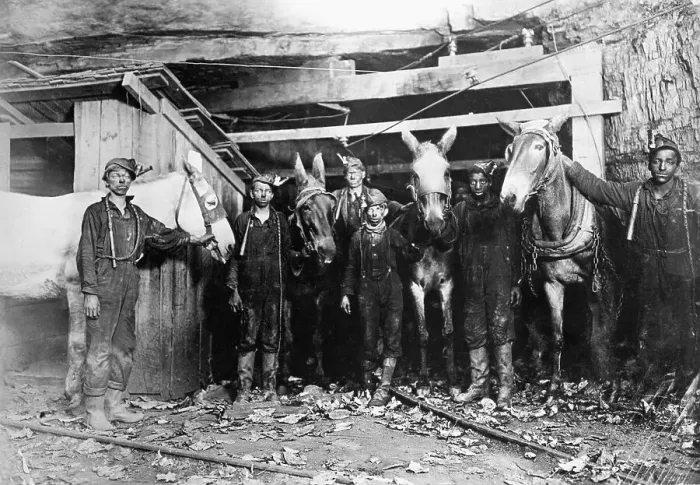 Framed Print : Boys Working In Coal Mine Framed Print : Boys Working In Coal Mine