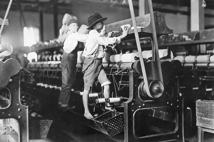 Framed Print : Boys Working in Georgia Cotton Mill Framed Print : Boys Working in Georgia Cotton Mill
