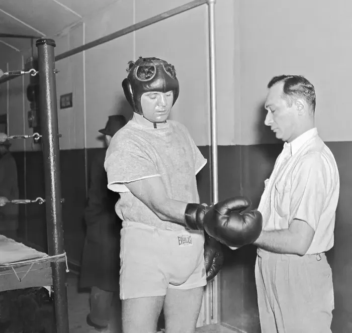 Framed Print : Braddock Trains For His Fight With Farr Framed Print : Braddock Trains For His Fight With Farr