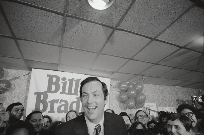 Framed Print : Bill Bradley at his Campaign Headquarters Framed Print : Bill Bradley at his Campaign Headquarters