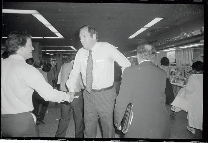 Framed Print : Bill Bradley Conversing with Citizens During Campaign Framed Print : Bill Bradley Conversing with Citizens During Campaign