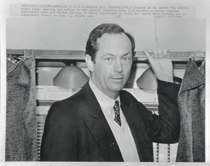 Framed Print : Bill Bradley Exiting Voters Poles Framed Print : Bill Bradley Exiting Voters Poles