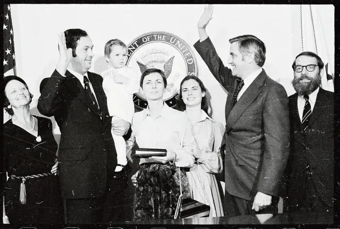 Framed Print : Bill Bradley and Family in Washington DC Framed Print : Bill Bradley and Family in Washington DC