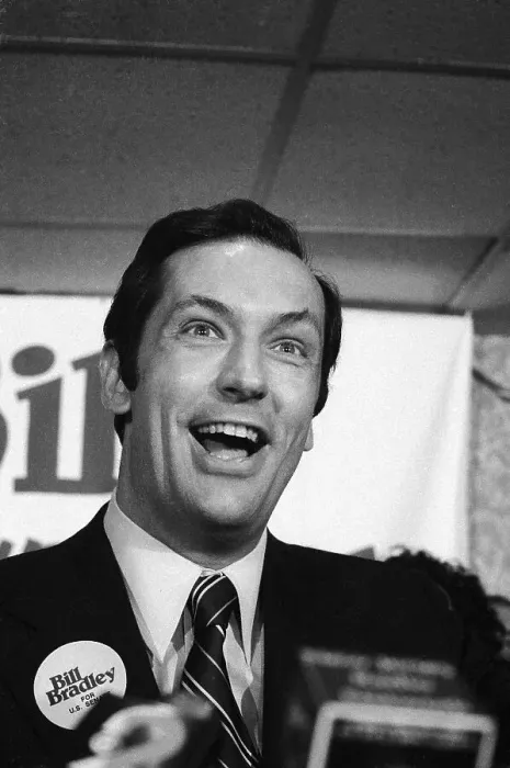 Framed Print : Bill Bradley Wearing Senate Button Framed Print : Bill Bradley Wearing Senate Button
