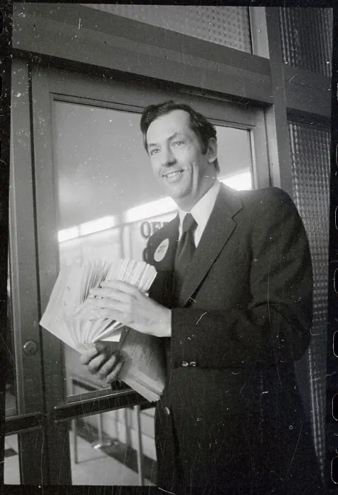 Framed Print : Bill Bradley Working to Run for Senate