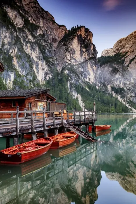 Framed Print : Braies lake Framed Print : Braies lake