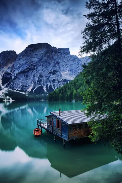Framed Print : Braies lake
