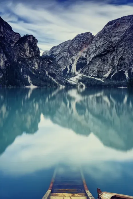 Framed Print : Braies lake Framed Print : Braies lake