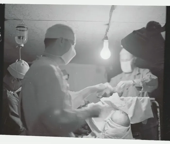 Framed Print : Brain Surgeon and Assistants at Evacuation Hospital Framed Print : Brain Surgeon and Assistants at Evacuation Hospital