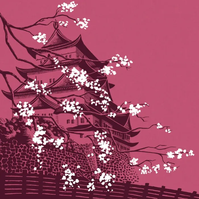 Framed Print : Branch In Front of a Pagoda Framed Print : Branch In Front of a Pagoda