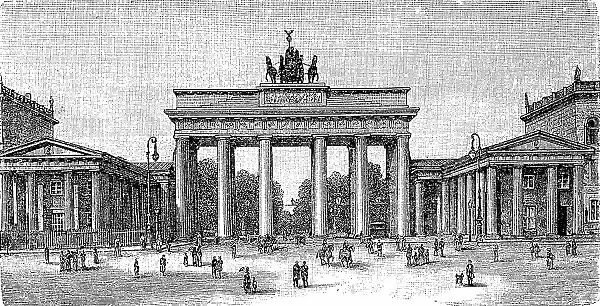 Brandenburg Gate around 1881, Berlin, Germany