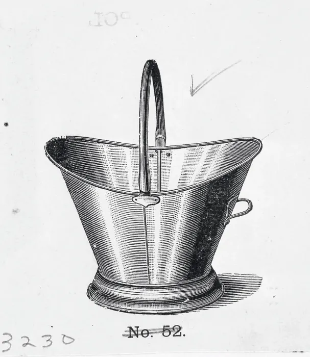 Framed Print : Brass Bucket Of Coal; Engraving Framed Print : Brass Bucket Of Coal; Engraving