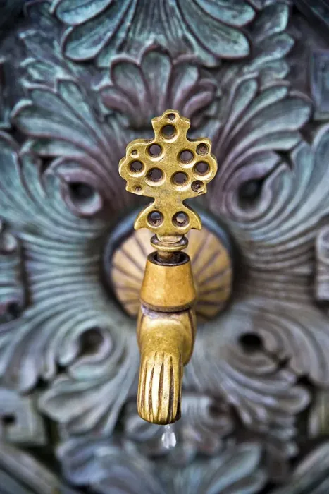 Framed Print : Brass faucet at the German Fountain, donated by William II, German Emperor and King of Prussia, Istanbul, Turkey Framed Print : Brass faucet at the German Fountain, donated by William II, German Emperor and King of Prussia, Istanbul, Turkey
