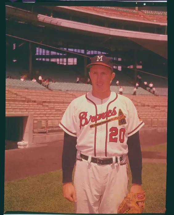 Framed Print : Braves Pitcher Don McMahon Posing in Uniform at Stadium Framed Print : Braves Pitcher Don McMahon Posing in Uniform at Stadium