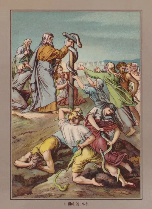Framed Print : The Brazen Serpent, chromolithograph, published in 1900 Framed Print : The Brazen Serpent, chromolithograph, published in 1900