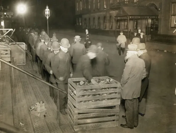 Framed Print : Bread Line During Depression Framed Print : Bread Line During Depression