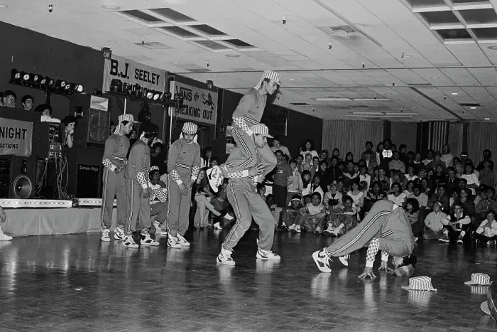 Framed Print : Breakdancing Contest, Buena Park Hotel, Buena Park, California