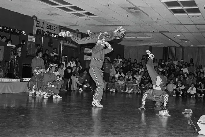 Framed Print : Breakdancing Contest, Buena Park Hotel, Buena Park, California