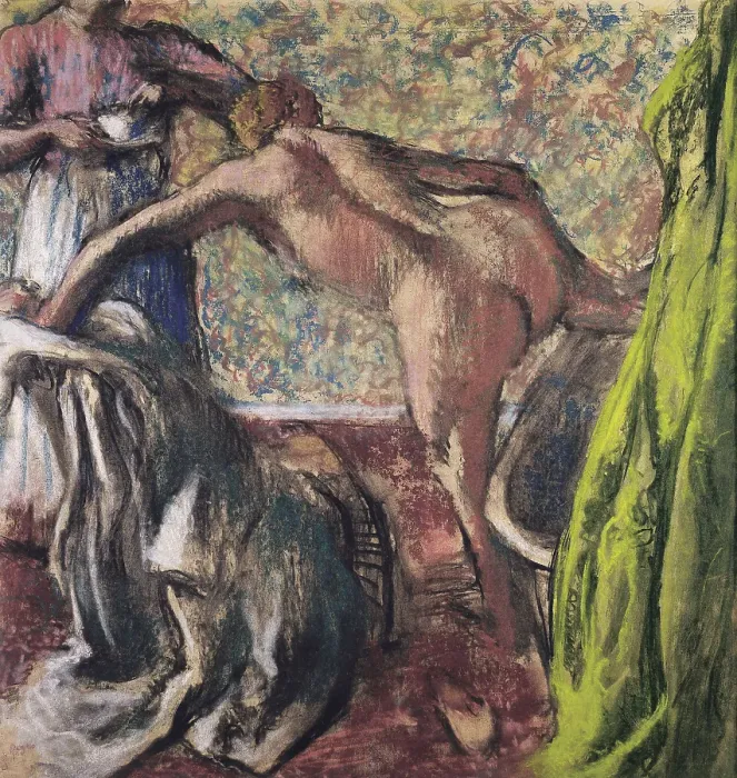 Framed Print : Breakfast After the Bath (Le Petit Déjeuner après le bain), ca 1896. Artist: Degas, Edgar (1834-1917) Framed Print : Breakfast After the Bath (Le Petit Déjeuner après le bain), ca 1896. Artist: Degas, Edgar (1834-1917)