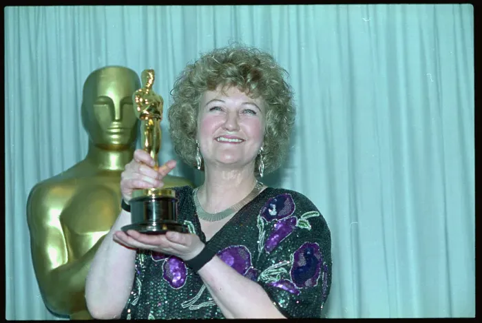 Framed Print : Brenda Fricker Holding Oscar Framed Print : Brenda Fricker Holding Oscar