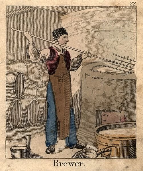 Brewer. A brewer at work making beer. (Photo by Hulton Archive / Getty Images)