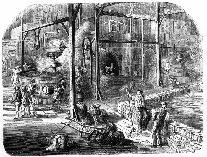 Framed Print : Brewery In The Mid 19Th Century